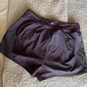 lululemon high rise running shorts purple